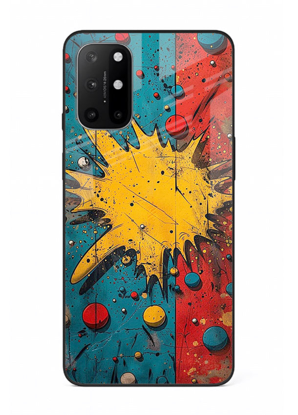 Splash Pop Abstract bold splash pattern OnePlus 8T glass back cover