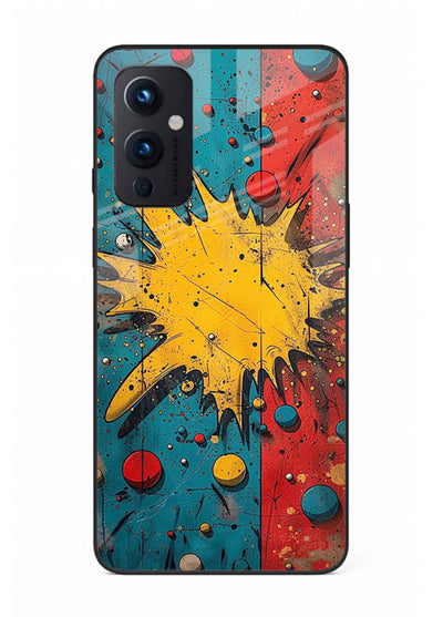 Splash Pop Abstract bold splash pattern OnePlus 9 Pro glass back cover