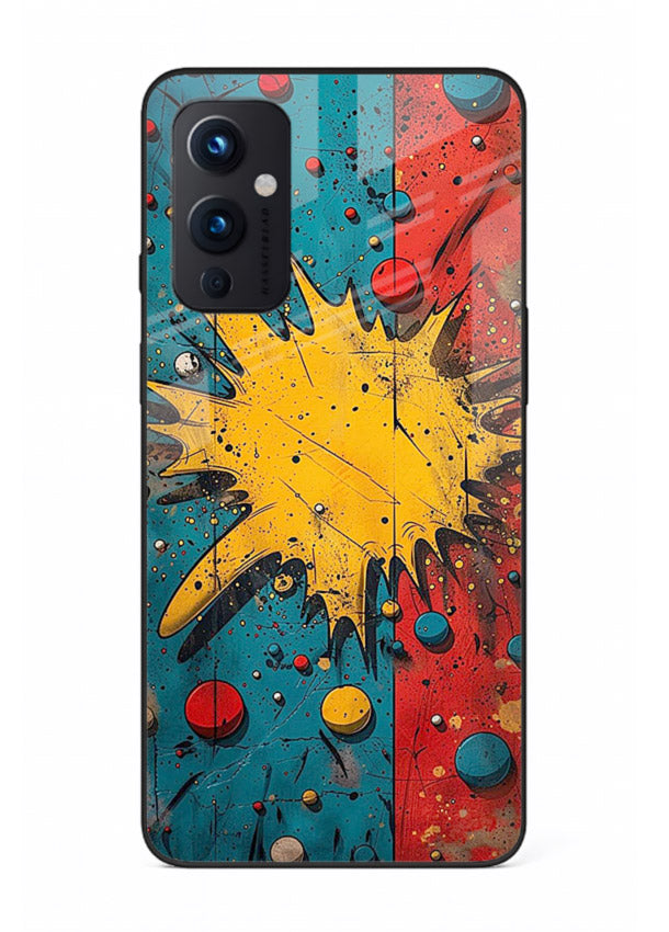 Splash Pop Abstract bold splash pattern OnePlus 9 Pro glass back cover