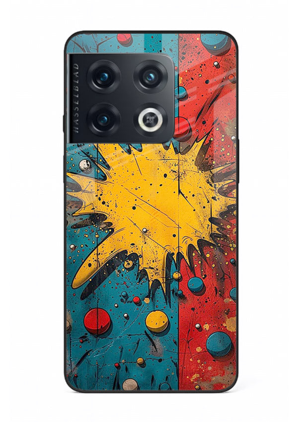 Splash Pop Abstract bold splash pattern OnePlus 10 Pro glass back cover