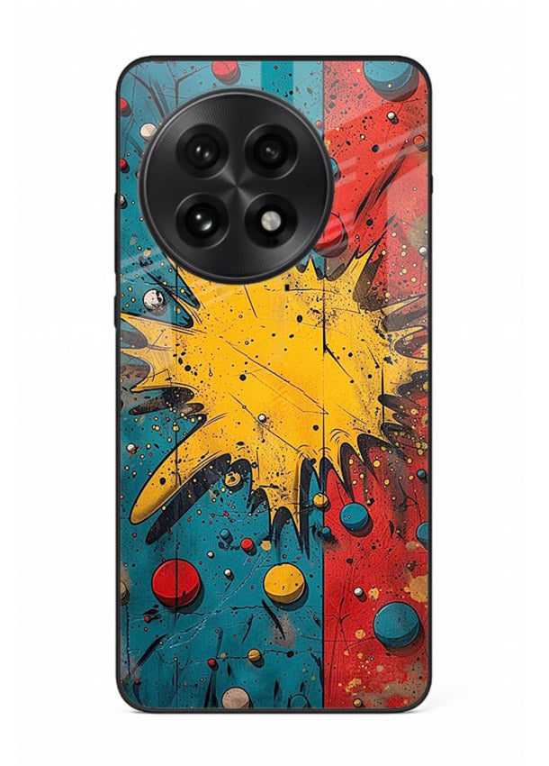Splash Pop Abstract bold splash pattern OnePlus 13 glass back cover