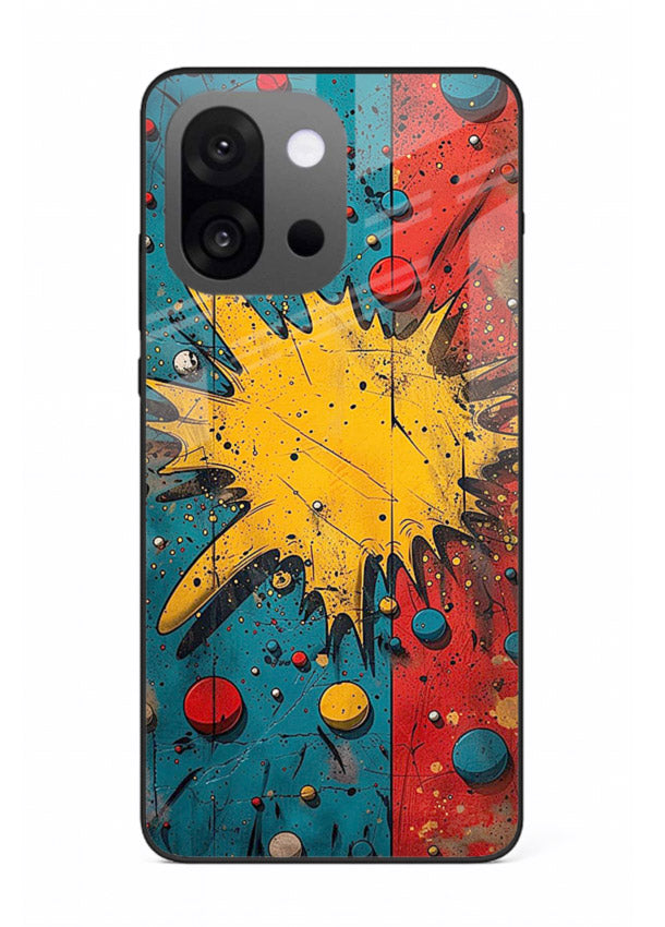 Splash Pop Abstract bold splash pattern OnePlus 13s glass back cover