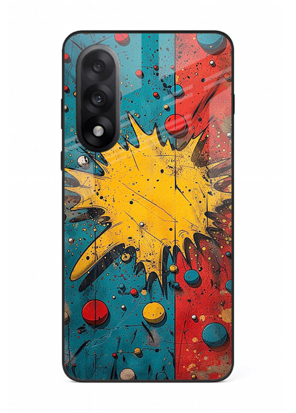 Splash Pop Abstract bold splash pattern OnePlus Nord 5 glass back cover