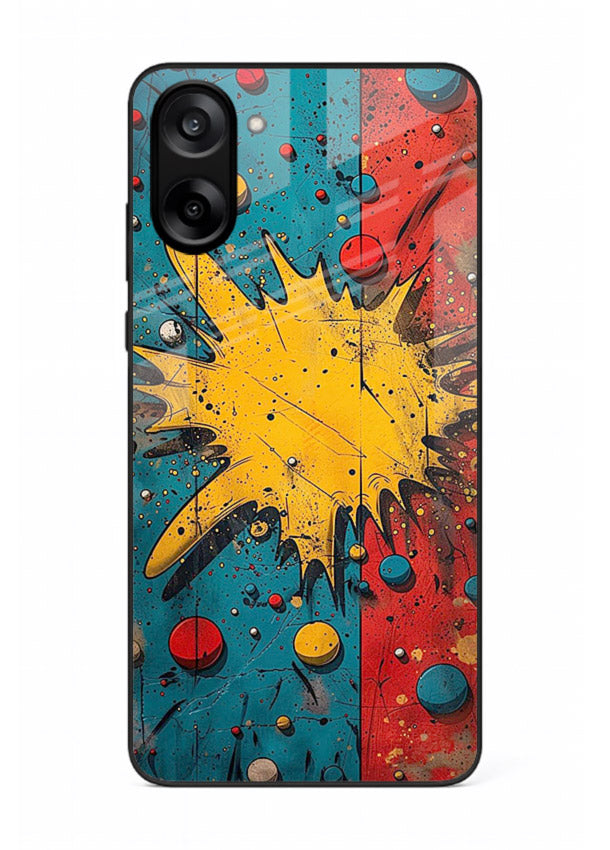 Splash Pop Abstract bold splash pattern OnePlus Nord CE5 glass back cover