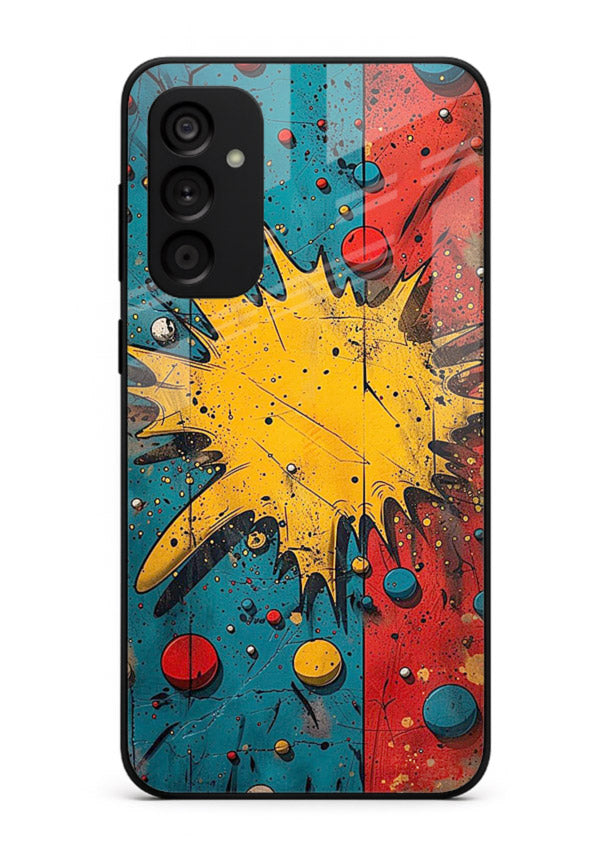 Splash Pop Abstract bold splash pattern Samsung A04s 5G glass back cover