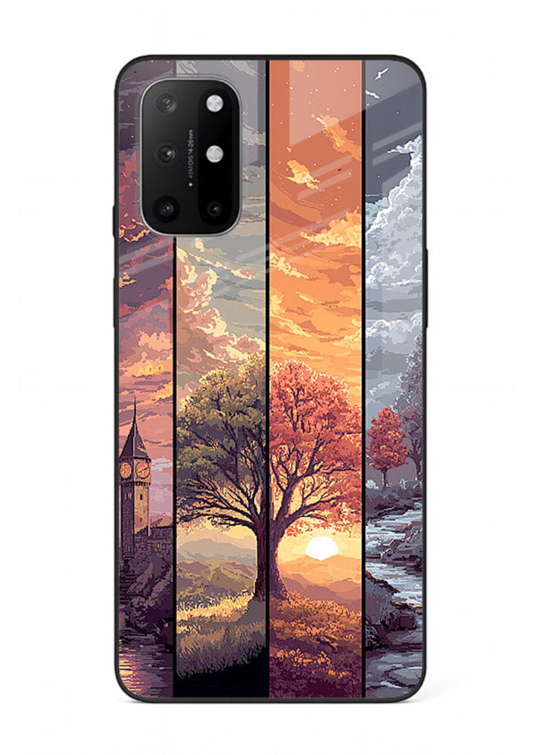 Split Seasons Art dual-season artwork OnePlus 8T glass back cover
