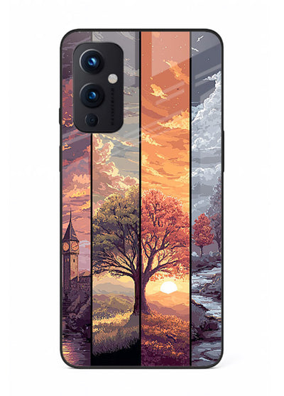 Split Seasons Art dual-season artwork OnePlus 9 Pro glass back cover
