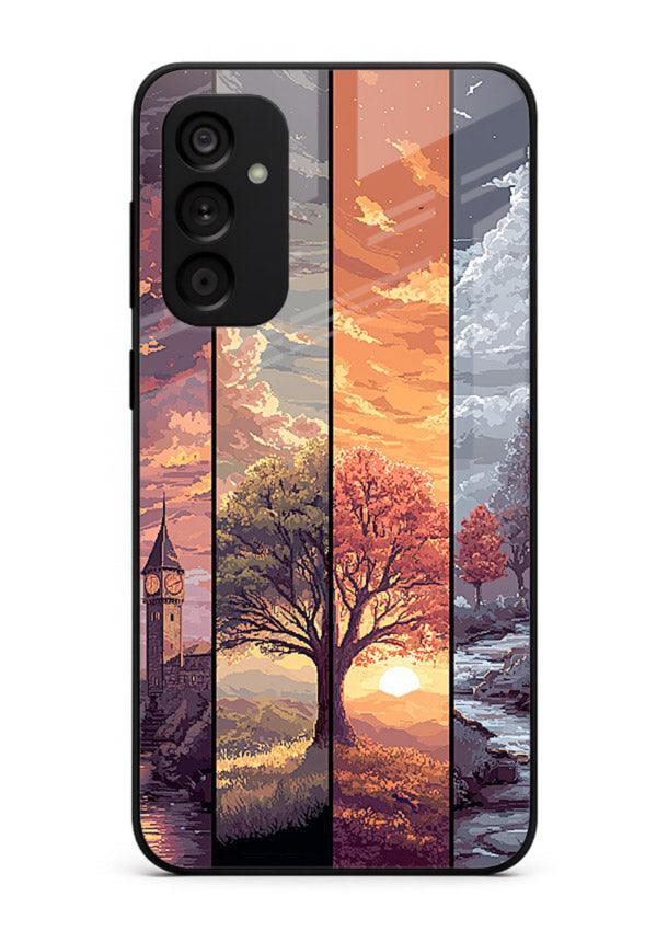 Split Seasons Art dual-season artwork Samsung M13 4G glass back cover