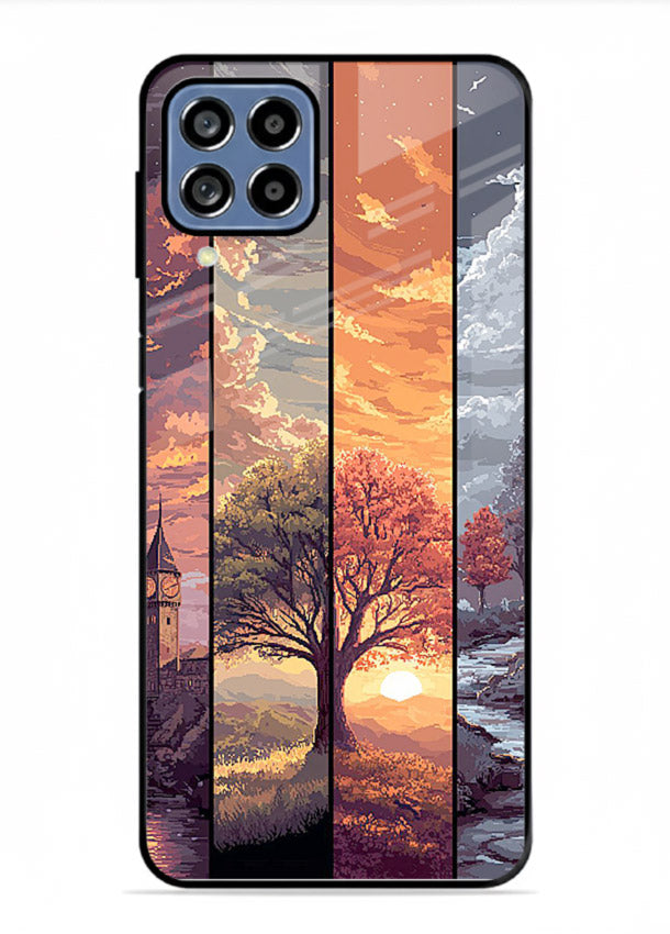 Split Seasons Art dual-season artwork Samsung F22 4G glass back cover