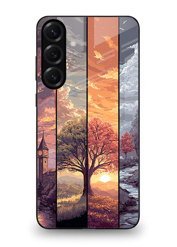 Split Seasons Art dual-season artwork Samsung M55 5G glass back cover
