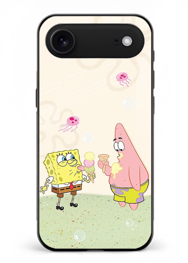 SpongeBob Patrick Fun cartoon artwork iphone 18 air glass back cover