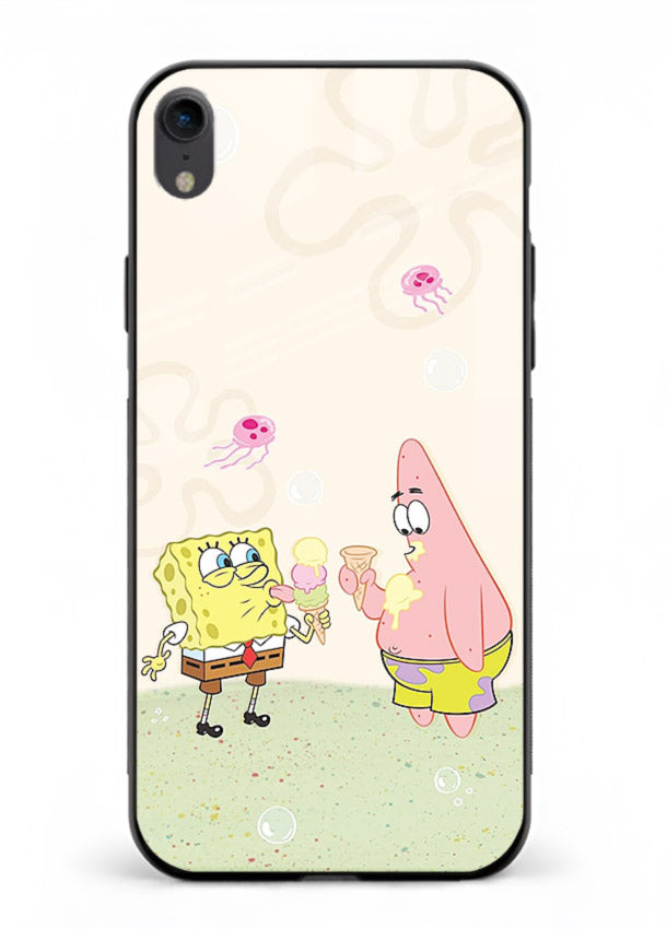 SpongeBob Patrick Fun cartoon artwork iphone xr glass back cover