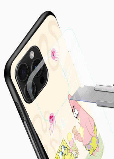 SpongeBob Patrick Fun cartoon artwork glossy vibrant premium glass back cover - Angle Blade