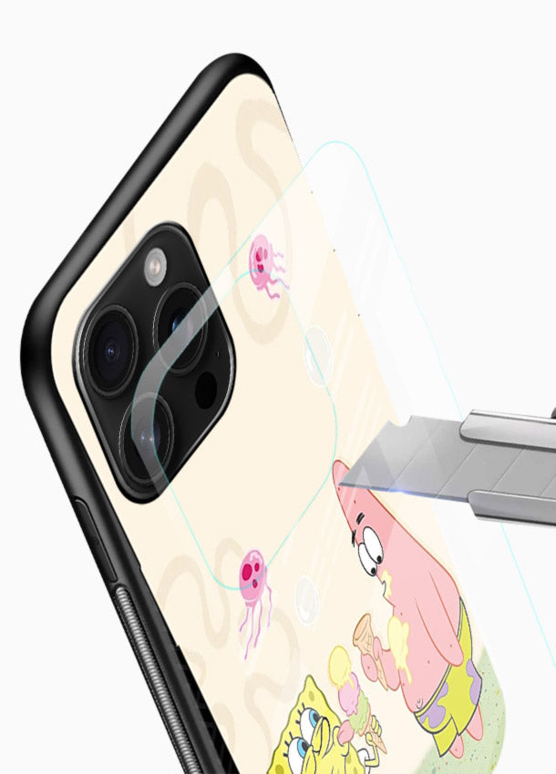 SpongeBob Patrick Fun cartoon artwork glossy vibrant premium glass back cover - Angle Blade