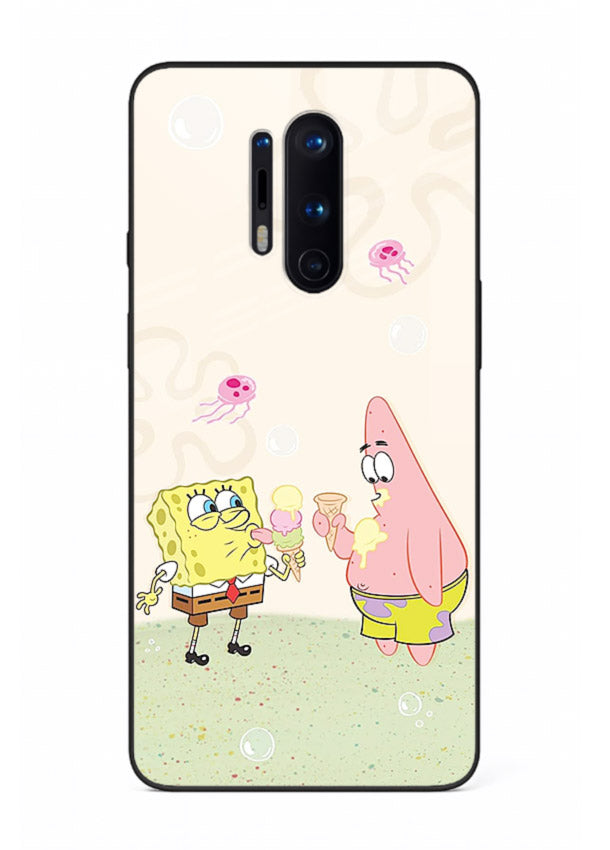 SpongeBob Patrick Fun cartoon artwork OnePlus 8 Pro glass back cover