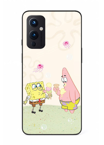 SpongeBob Patrick Fun cartoon artwork OnePlus 9 Pro glass back cover