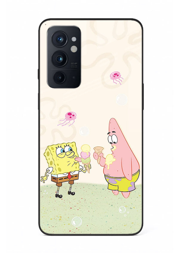 SpongeBob Patrick Fun cartoon artwork OnePlus 9RT glass back cover