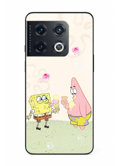 SpongeBob Patrick Fun cartoon artwork OnePlus 10 Pro glass back cover