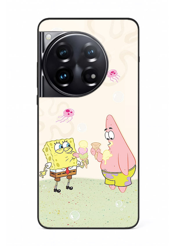SpongeBob Patrick Fun cartoon artwork OnePlus 12 glass back cover