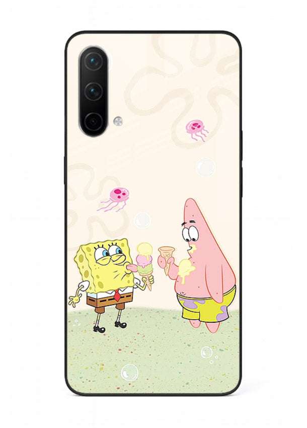 SpongeBob Patrick Fun cartoon artwork OnePlus Nord CE 5G glass back cover