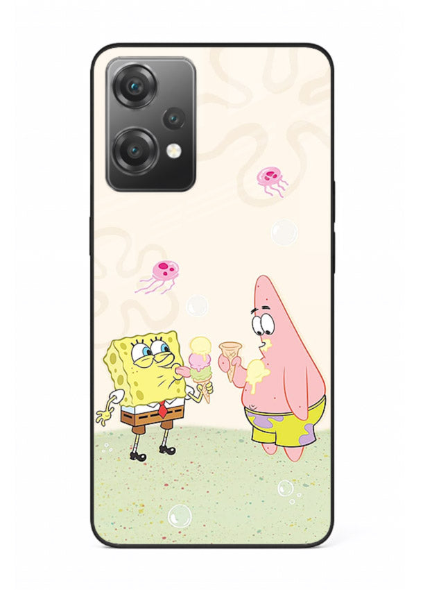 SpongeBob Patrick Fun cartoon artwork OnePlus Nord CE2 Lite 5G glass back cover