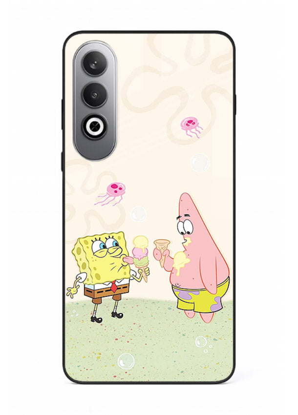 SpongeBob Patrick Fun cartoon artwork OnePlus Nord CE4 glass back cover