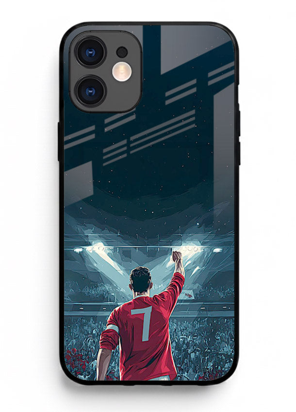 Stadium number seven football design on glossy tempered glass iPhone 12 Mini back cover