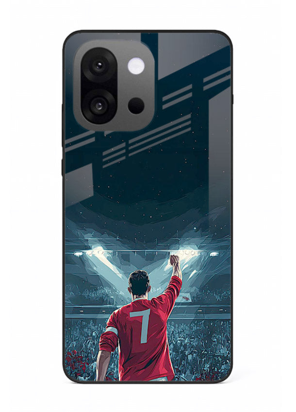 Stadium number seven football design on glossy tempered glass OnePlus 13s back cover