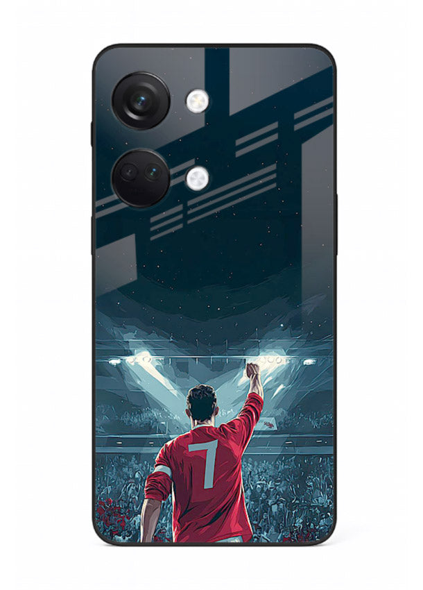Stadium number seven football design on glossy tempered glass OnePlus Nord 3 back cover