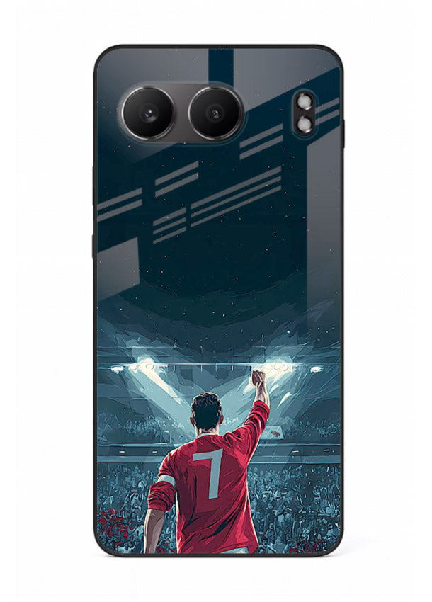 Stadium number seven football design on glossy tempered glass OnePlus Nord 4 back cover