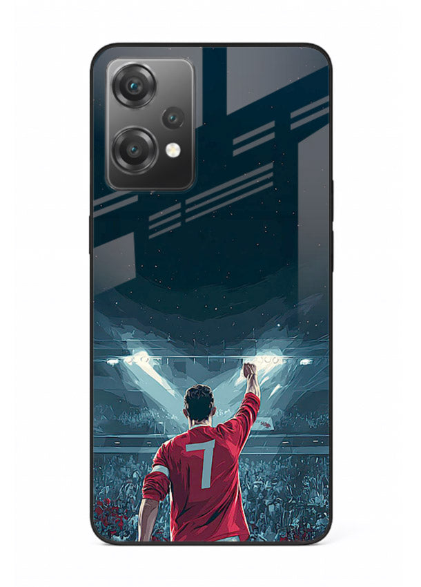 Stadium number seven football design on glossy tempered glass OnePlus Nord CE2 Lite 5G back cover