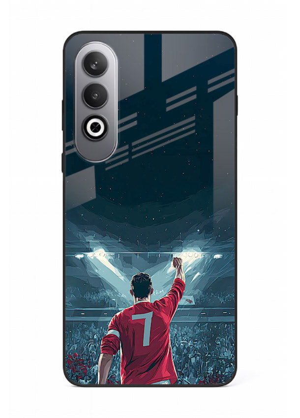 Stadium number seven football design on glossy tempered glass OnePlus Nord CE4 back cover