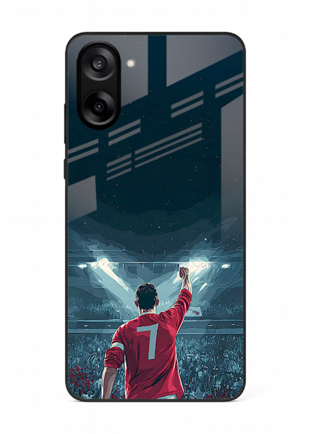 Stadium number seven football design on glossy tempered glass OnePlus Nord CE5 back cover