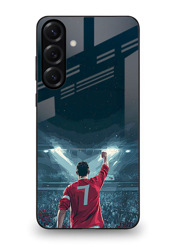 Stadium number seven football design on glossy tempered glass Samsung M54 5G back cover