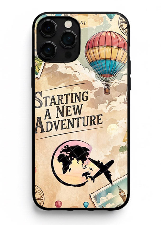 Starting New Adventure artwork iphone 11 pro max glass back cover