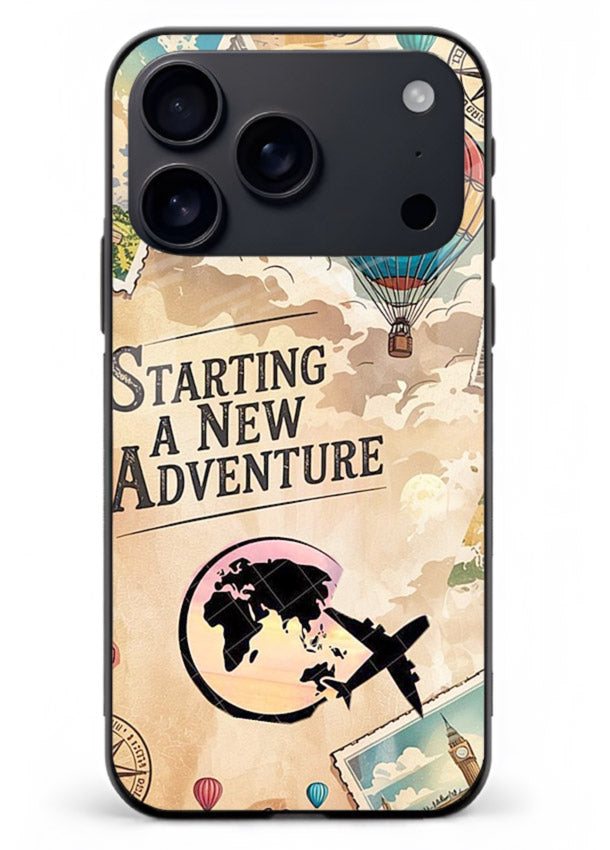 Starting New Adventure artwork iphone 18 pro max glass back cover