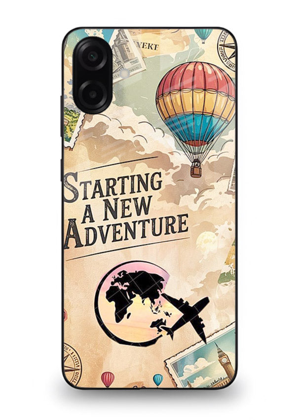 Starting New Adventure artwork Samsung A06 5G glass back cover