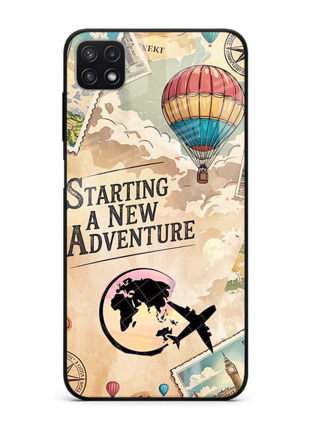 Starting New Adventure artwork Samsung A22 5G glass back cover