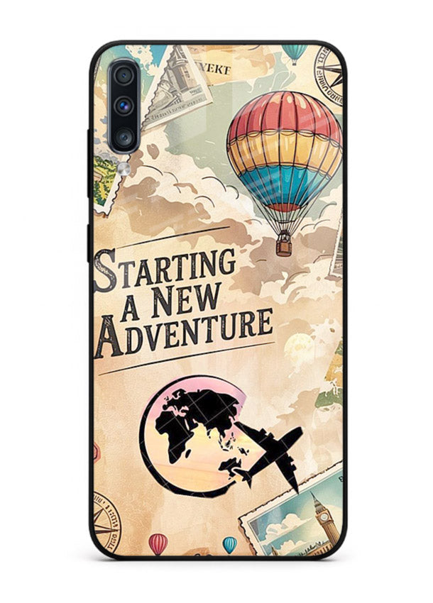 Starting New Adventure artwork Samsung A70 glass back cover
