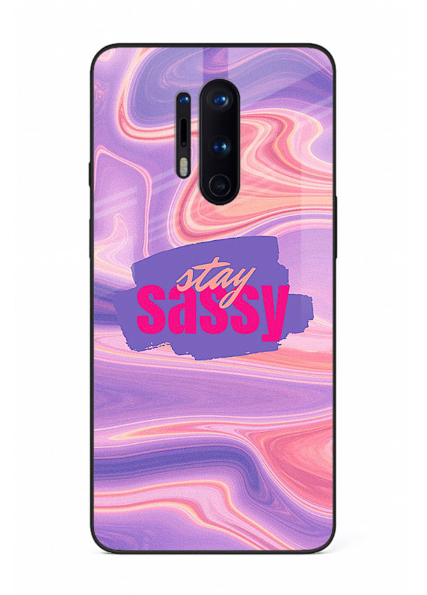 Stay Sassy Waves aesthetic illustration OnePlus 8 Pro glass back cover
