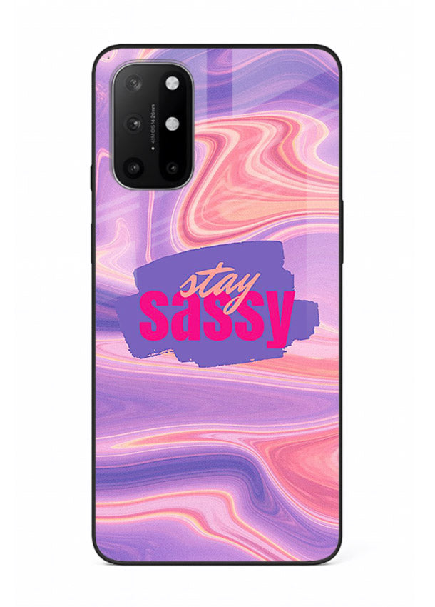 Stay Sassy Waves aesthetic illustration OnePlus 8T glass back cover
