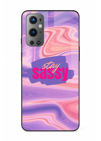 Stay Sassy Waves aesthetic illustration OnePlus 9 glass back cover