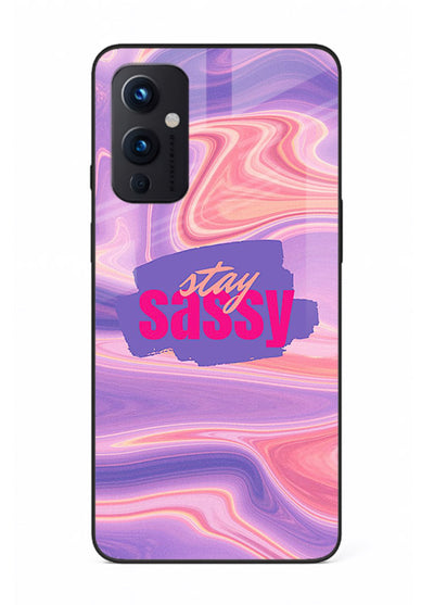 Stay Sassy Waves aesthetic illustration OnePlus 9 Pro glass back cover