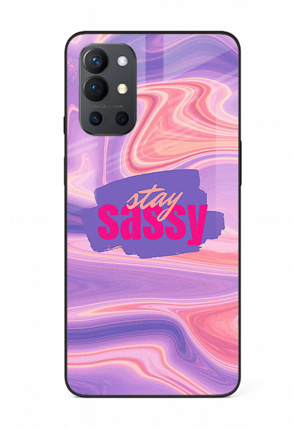 Stay Sassy Waves aesthetic illustration OnePlus 9R glass back cover