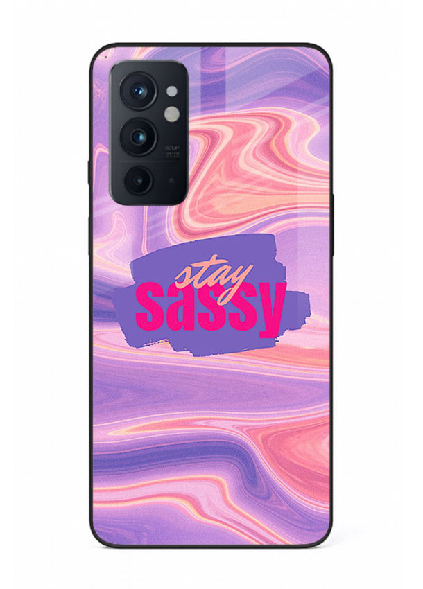 Stay Sassy Waves aesthetic illustration OnePlus 9RT glass back cover