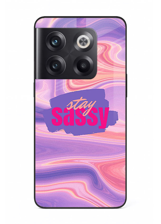 Stay Sassy Waves aesthetic illustration OnePlus 10T glass back cover