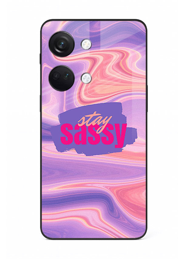 Stay Sassy Waves aesthetic illustration OnePlus Nord 3 glass back cover