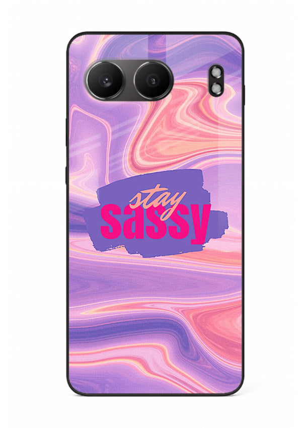 Stay Sassy Waves aesthetic illustration OnePlus Nord 4 glass back cover