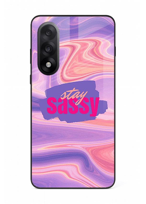 Stay Sassy Waves aesthetic illustration OnePlus Nord 5 glass back cover