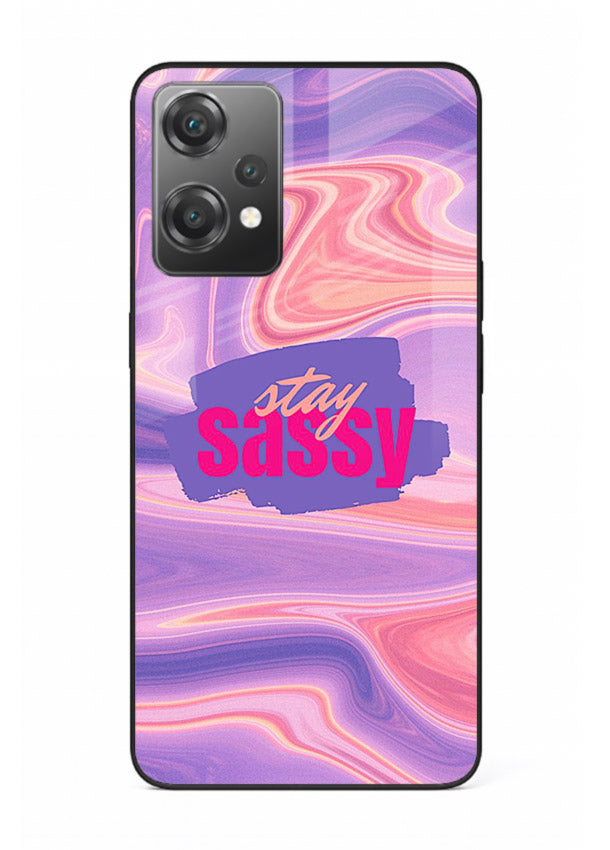 Stay Sassy Waves aesthetic illustration OnePlus Nord CE2 Lite 5G glass back cover
